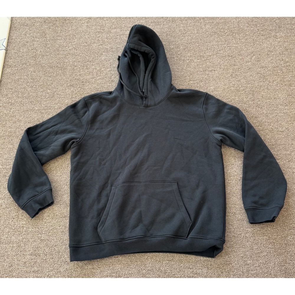 SKIMS Fleece Lounge Hoodie Washed Onyx Black TP-PLO-9011M‎ Large NWT